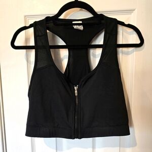 Champion Black Zipper Sports Bra 4X
